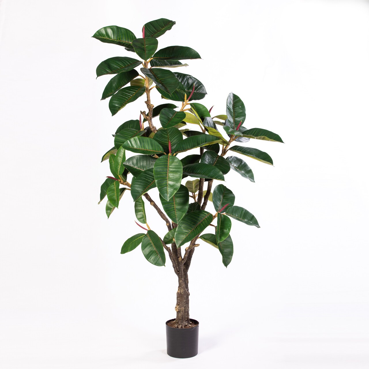 Elegant 72-Inch Faux Rubber Tree - Lifelike Indoor Potted Plant - Perfect for Home or Office Decor